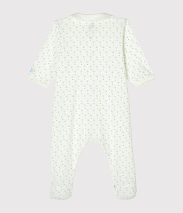 Baby Boys Ribbed Sleepsuit Marshmallow Multico Petit Bateau