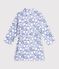 Children's printed fleece dressing gown blue/multicolor