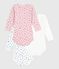 Pack of long sleeved apple-print cotton bodies for babies variante 1