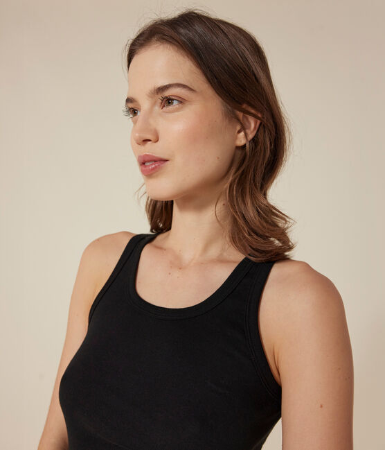 Women's Iconic cotton tank top BLACK black