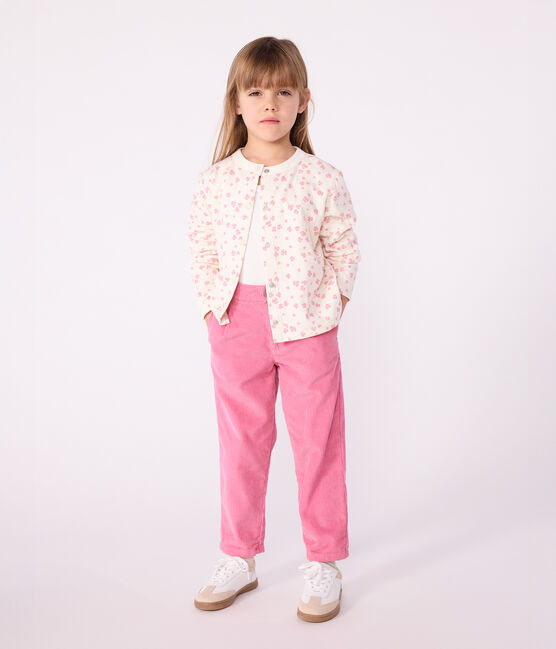 Children's printed cotton cardigan MILK /MULTICO