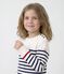 Children's stripy jumper in wool and cotton blue/blue