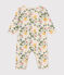 Babies' Footless Floral Print Cotton Pyjamas AVALANCHE white/MULTICO
