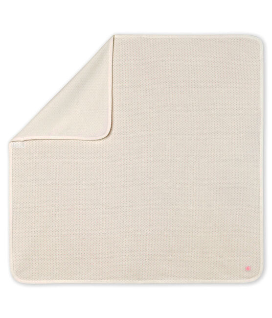 Babies' Ribbed Maternity Blanket MARSHMALLOW white/GRETEL pink/MULTICO