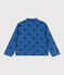 Children's heart-patterned cotton jacket ALASKA FONCE blue/MEDIEVAL