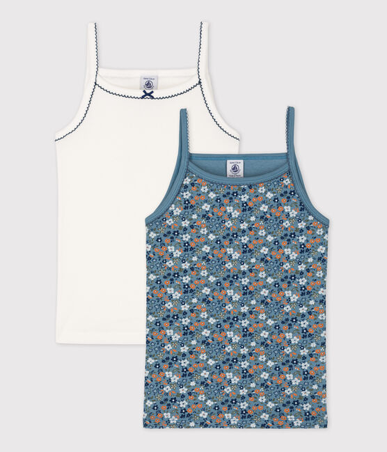 Girls' Floral Cotton Vest Tops - 2-Pack variante 1