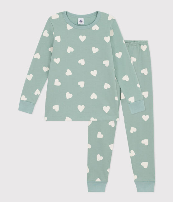 Children's Unisex Heart Fleece Pyjamas PAUL /AVALANCHE