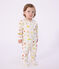 Babies' fruit print cotton pyjama suit MARSHMALLOW white/MULTICO white