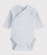 Unisex Babies' Short-Sleeved Wrapover Bodysuit