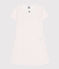 Children's short-sleeved heart-patterned cotton nightdress MARSHMALLOW white/TERKUIT red