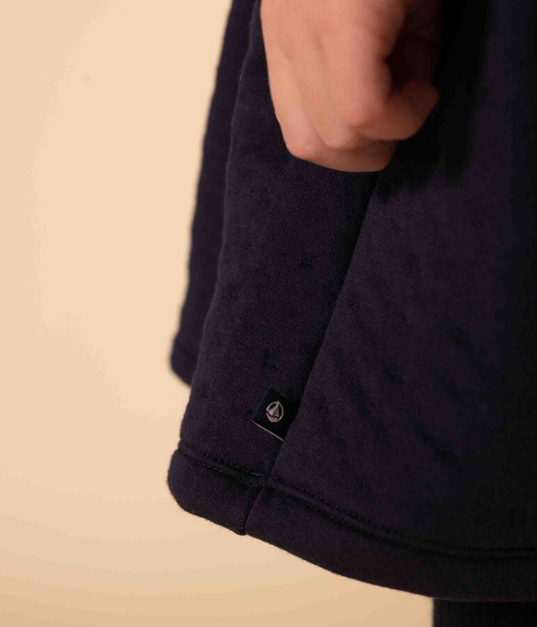 Girls' long-sleeved plain dress SMOKING blue