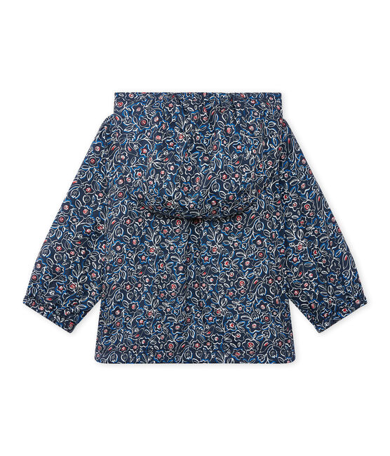 Baby girl's hooded print jacket SMOKING blue/MULTICO white