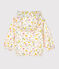 Unisex print windbreaker for babies MARSHMALLOW white/ROSE pink/MULTICO