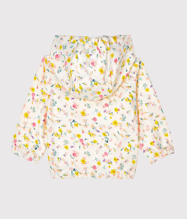 Unisex print windbreaker for babies white/pink/multicolor