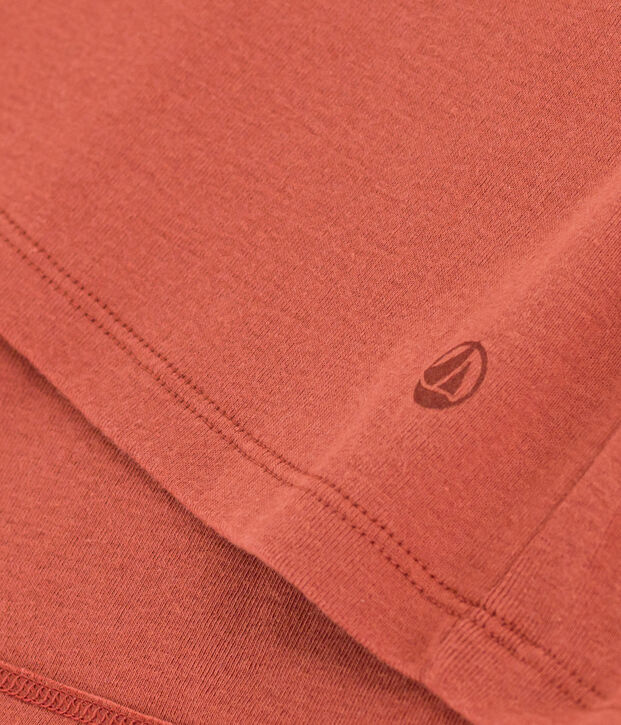 Women's Iconic Plain Cotton V-neck T-Shirt brown