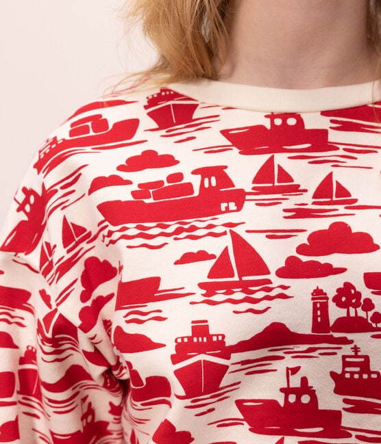 Women's Cotton Sweatshirt AVALANCHE red/ROUGE
