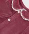 Babies' long-sleeved plain velour blouse pink