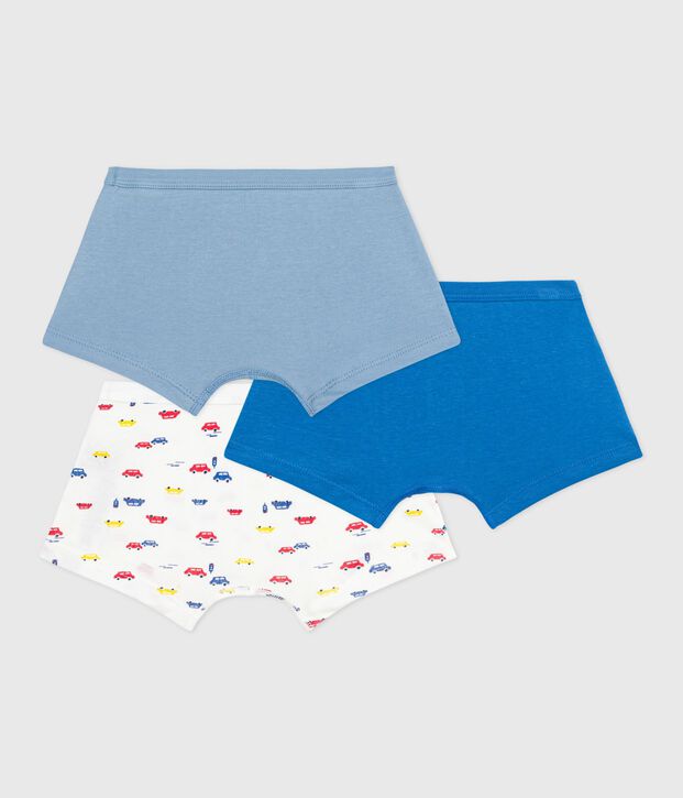 Pack of children's printed cotton boxers with covered waistbands multicolor