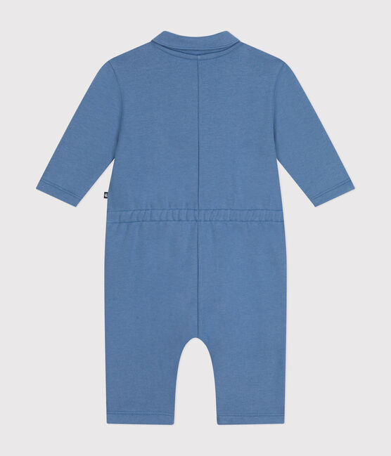 Babies' fleece jumpsuit BEACH blue