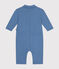 Babies' fleece jumpsuit BEACH blue