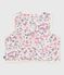 Babies' sleeveless cardigan in printed cotton poplin and sherpa MILK /MULTICO