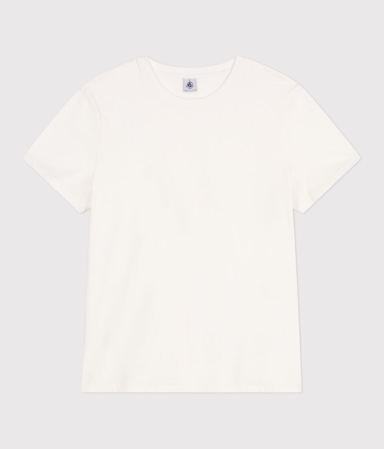 Women's The Straight cotton T-Shirt MARSHMALLOW white