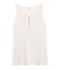 Women's iridescent linen sleeveless top MARSHMALLOW white/COPPER pink
