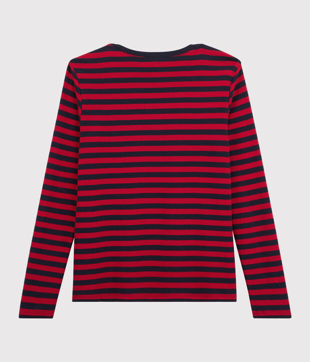 Women's stripy T-shirt blue/red