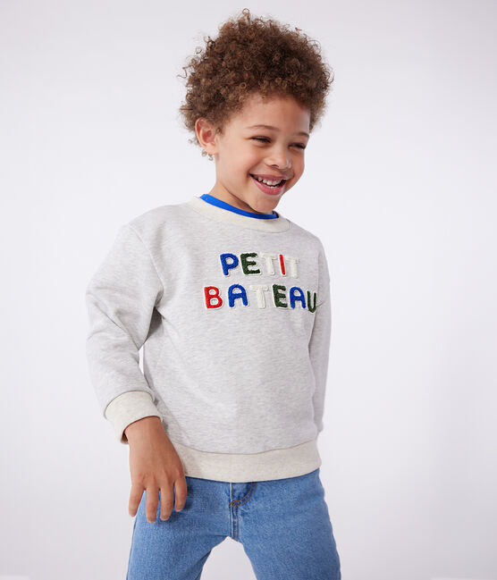 Children's unisex cotton sweatshirt BELUGA CHINE grey