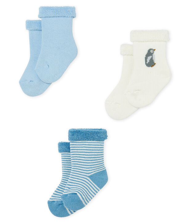 Set contains 3 pairs of socks made of snuggly, comfy terry towelling. multicolor