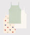 Children's Heart Patterned Cotton Vests - 3-Pack variante 1