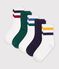 5 pairs of children's plain cotton socks multicolor