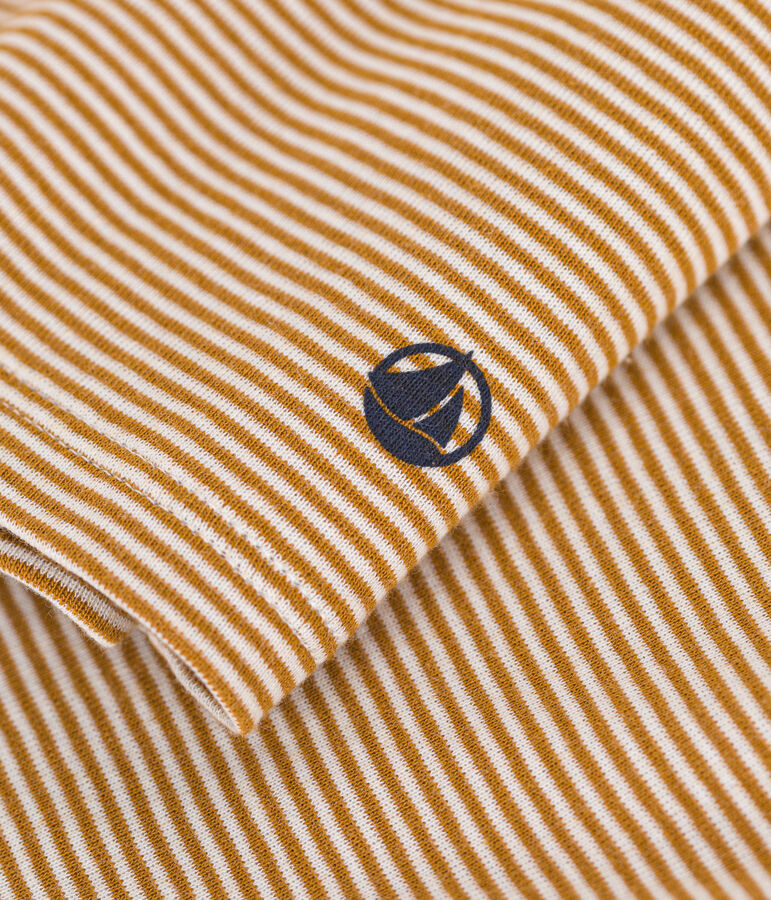 Women's Iconic Cotton Roll Neck T-Shirt CUIVRE brown/MARSHMALLOW