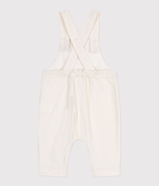 Babies' plain corduroy dungarees MILK Ecru