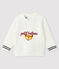 Baby boy's print sweatshirt MARSHMALLOW white