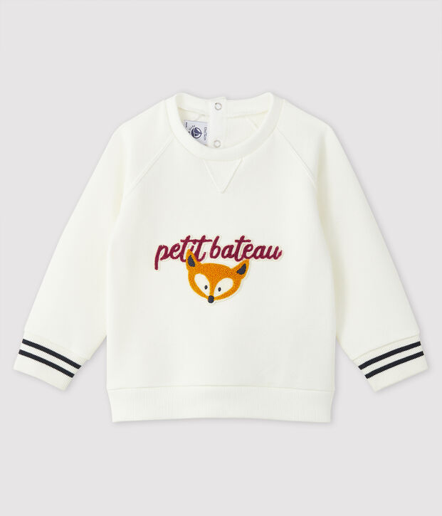 Baby boy's print sweatshirt white