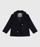 Children's coat in plain woollen broadcloth SMOKING blue