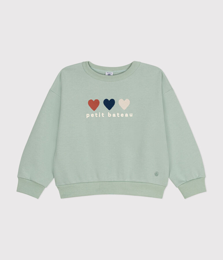 Girls' Fleece Sweatshirt HERBIER green