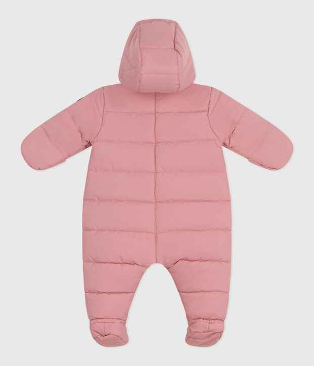 Babies' polyester snowsuit pink