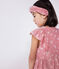 Children's sleeveless floral cotton dress CHARME pink/MARSHMALLOW white