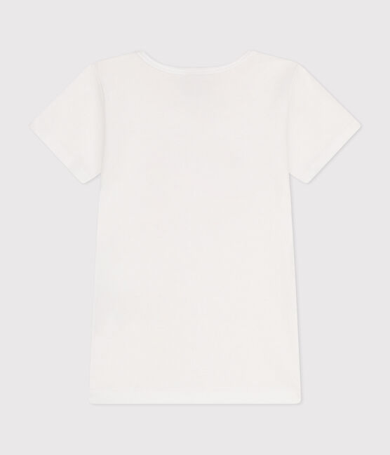 Children's short-sleeved cotton T-shirt ECUME white