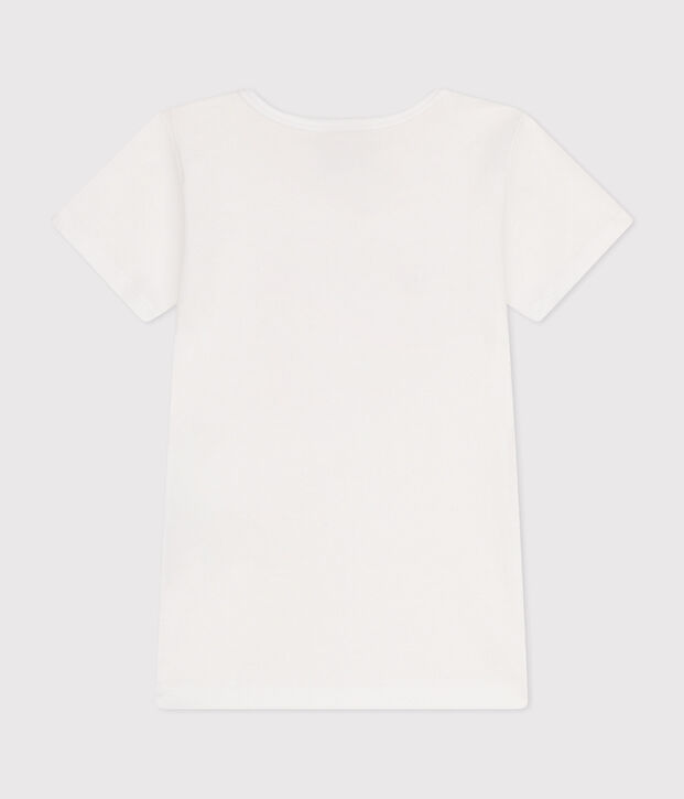Children's short-sleeved cotton T-shirt white