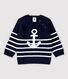 Baby Boys' Knit Cotton and Linen Blend Pullover