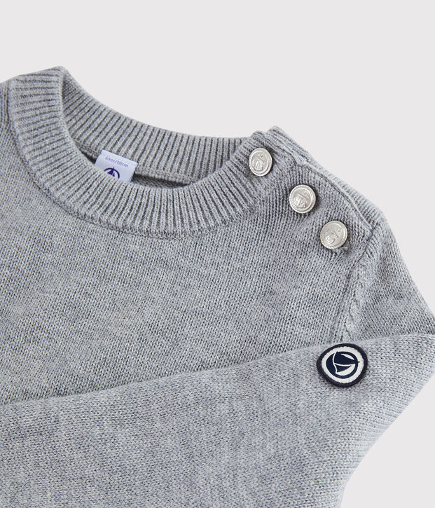 Children's Wool and Cotton Pullover grey