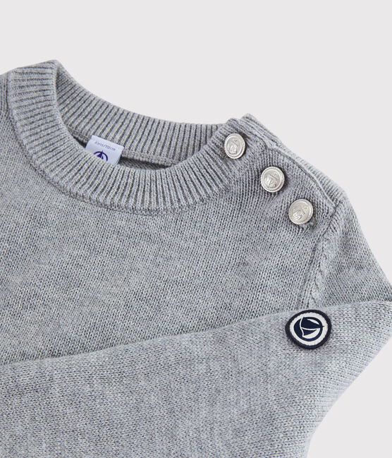 Unisex Children's Wool/Cotton Jumper SUBWAY CHINE grey
