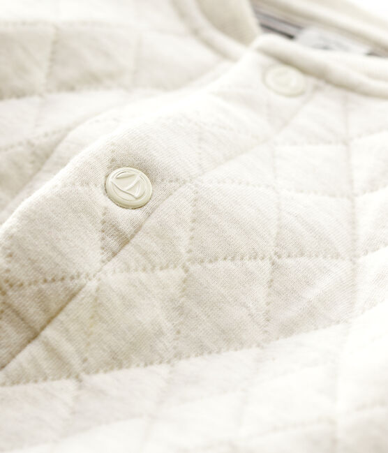 Babies' Quilted Cardigan MONTELIMAR CHINE beige