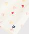 Babies' sleeveless heart-print cotton poplin blouse Ecru/multicolor