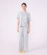 Women's wide-leg stripy cotton pyjamas