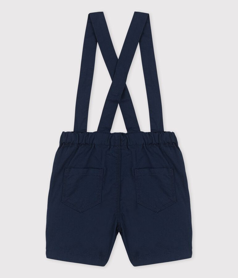 Babies' Cute Serge Shorts With Braces blue