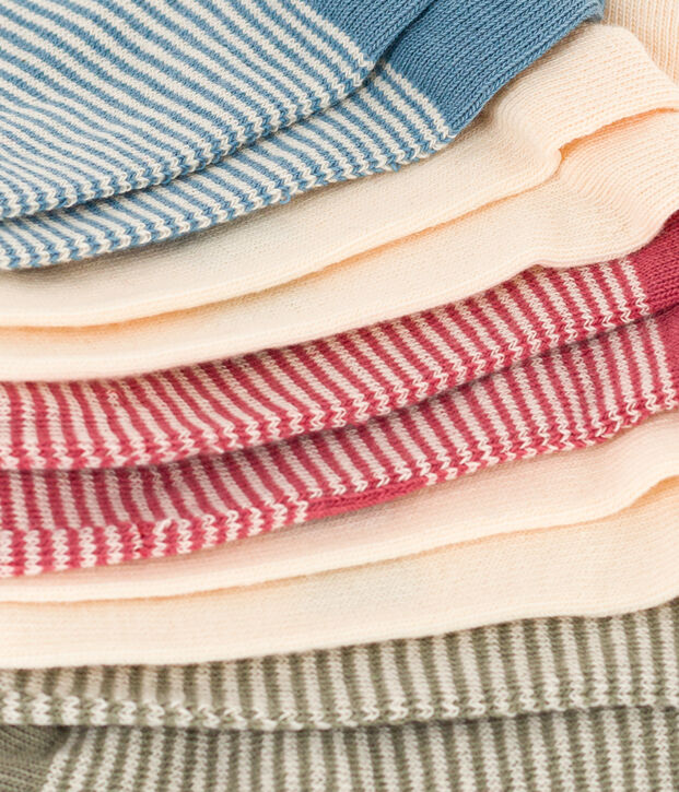 Children's Cotton Jersey Striped Socks - 5-Pack multicolor